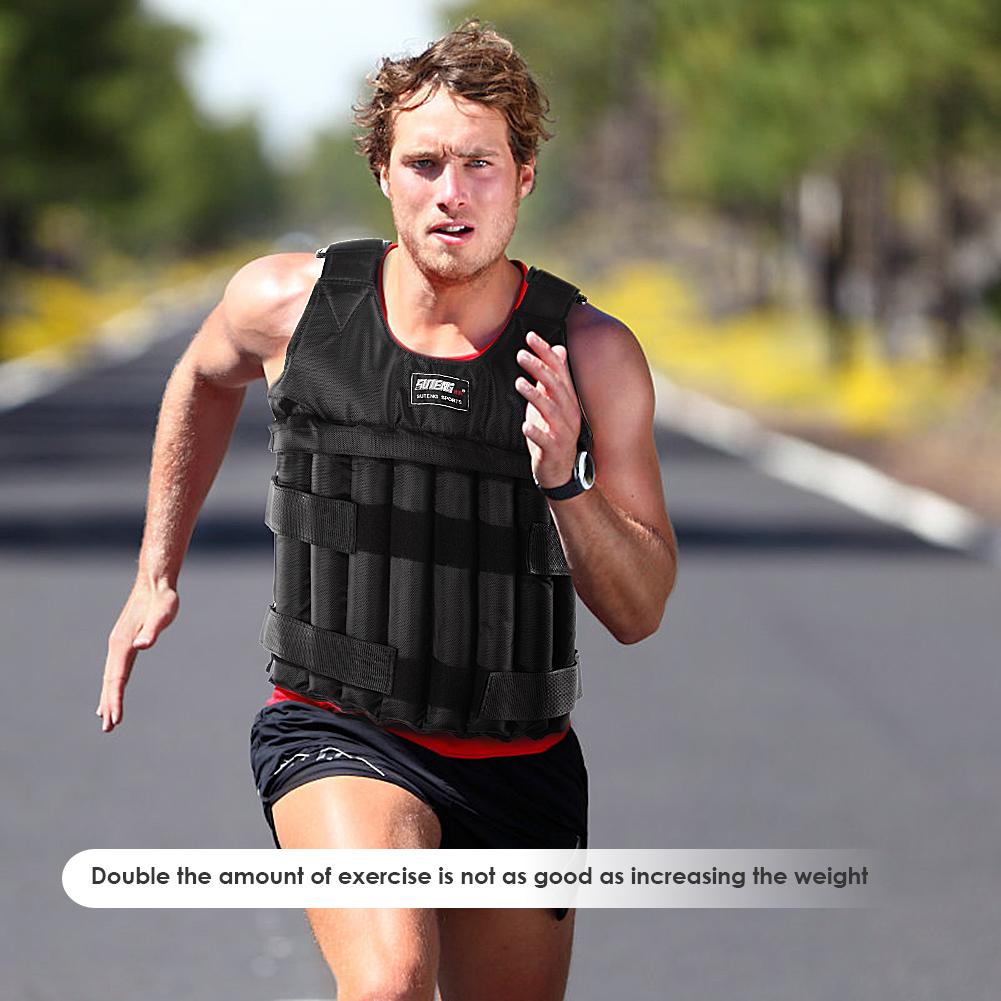 50KG Durable Loading Weighted Vest Adjustable Weight Training Exercise Waistcoat Loading Weight Vest For Boxing Weight Training