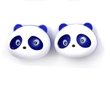 2pcs Car Outlet Perfume Air Conditioning Vent Air Freshener Car Styling Cute Panda Eyes Perfumes Auto car-styling Free Ship: Blue