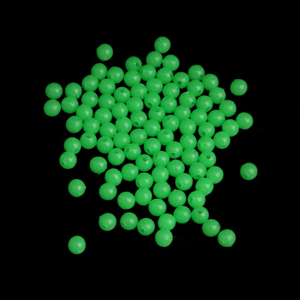 100 stuks 5mm ronde vislokmiddelen lichtgevende ronde visdobbers kralen rubber visaccessoires