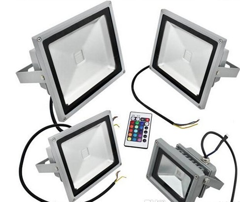Udendørs rgb led flood lys farver skiftende vægvasker lampe  ip65 vandtæt  + 24 nøgle ir fjernbetjening projektør 10w 85v-250v