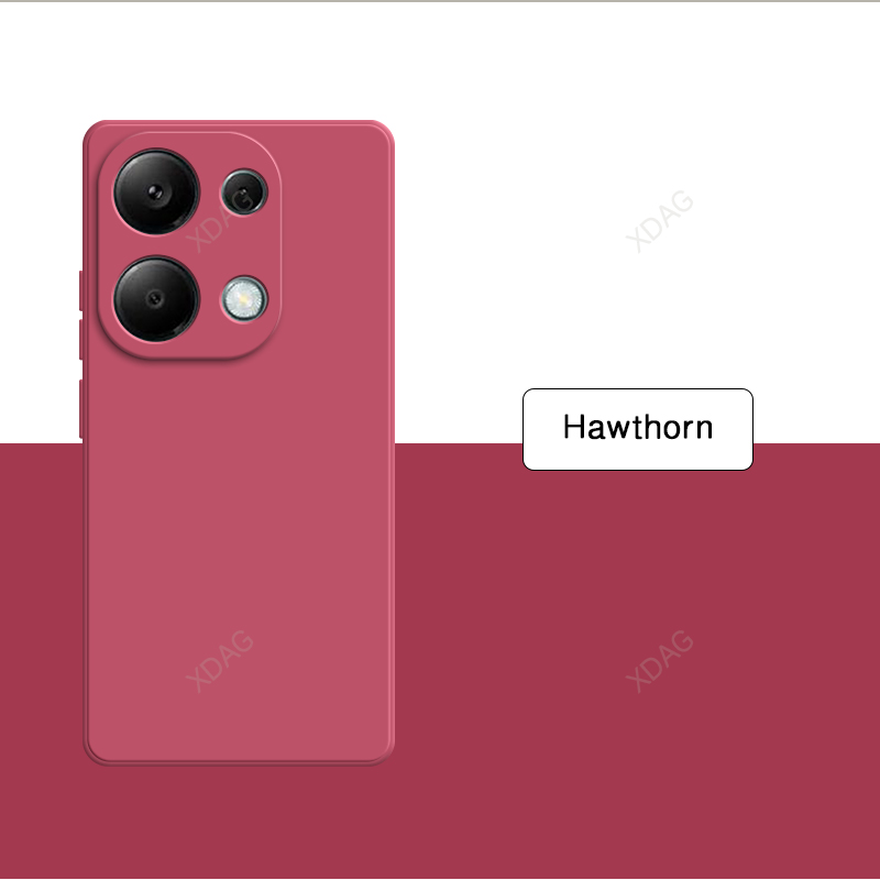 Capa de telefone de silicone líquido para xiaomi redmi note13 note 13 pro 13pro 4g 6.67 "alta qualidade macio original quadrado capa traseira escudo: Rosa