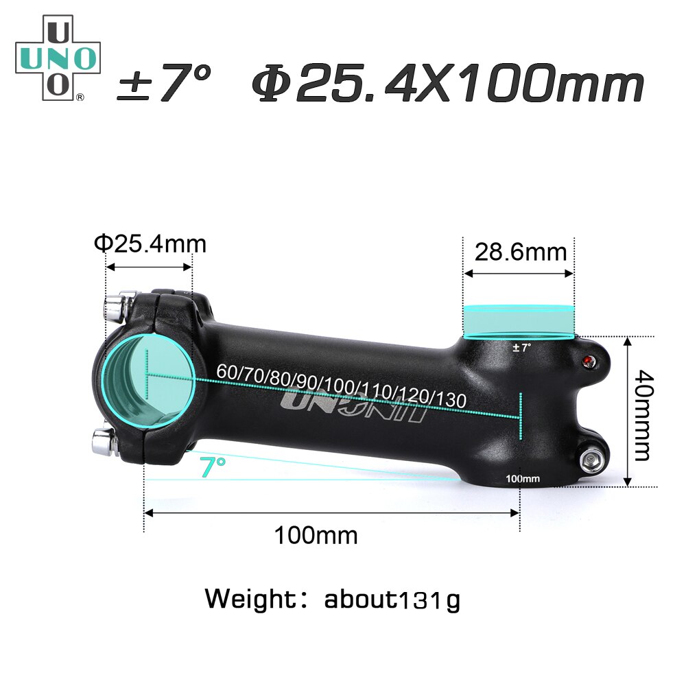UNO 25,4 mm Vorbau MTB Fahrradlenker Vorbau 7 17 35 Grad Ultraleicht MTB Energie Fahrrad Tisch Berg Straße Fahrradlenker Vorbau: Licht Grau