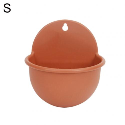 Plastic Flower Pots Planters Wall Mounted Planter Pot Flowerpot Flower Basket Planter Desktop Ornement Home Garden Decoration: Tawny S