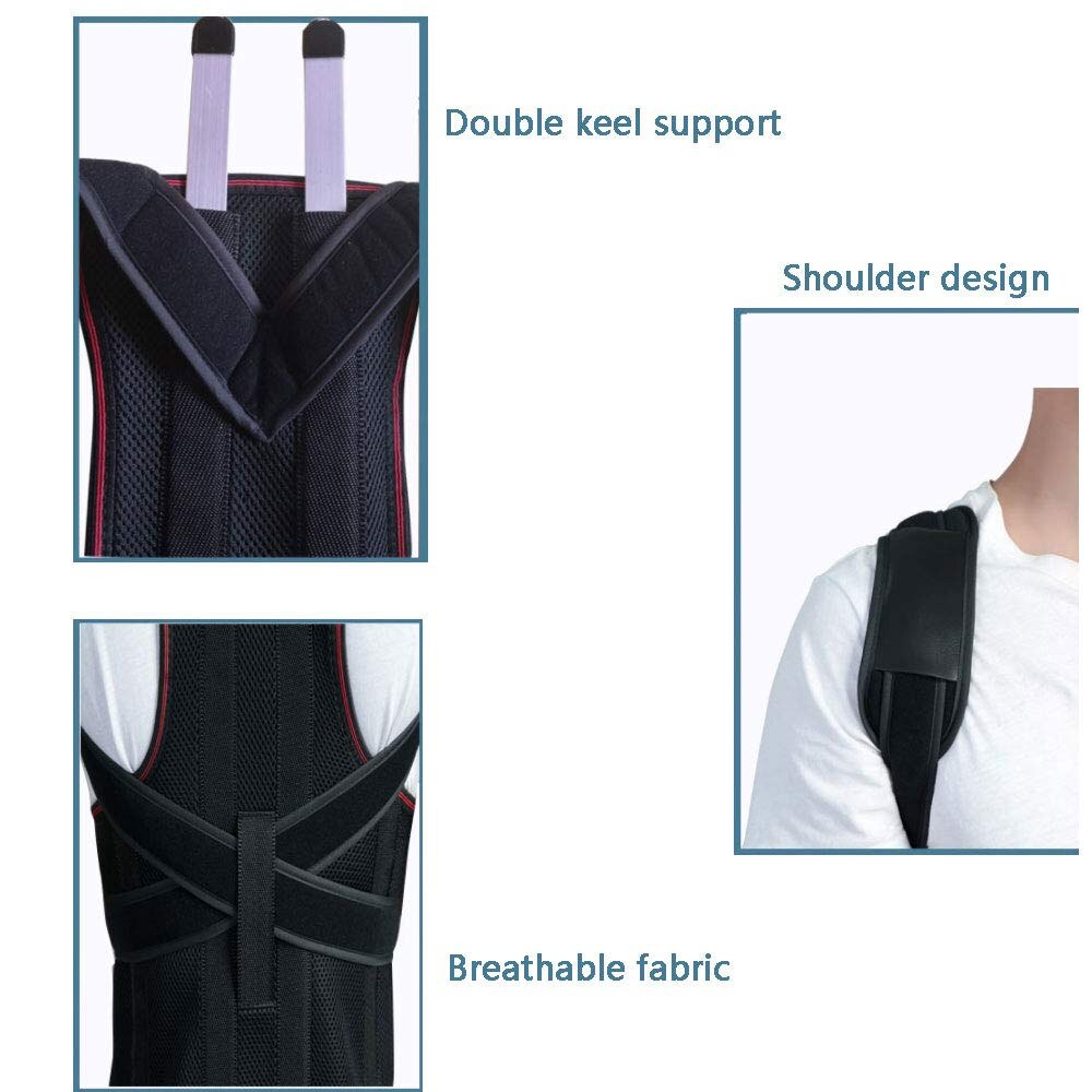 1Pcs Terug Ondersteuning Back Brace Ondersteuning Voor Nek Schouder Bovenste Rugpijn Relief Perfecte Houding Corrector Band