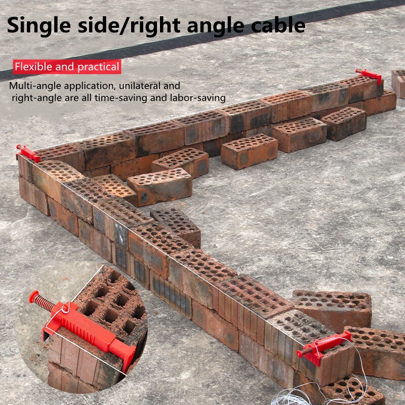 2Pcs Bricklaying Bouw Tool Liner Duurzame Anti-Slip Baksteen Lijn Houder Draad Lade Fixer Voor Bouw