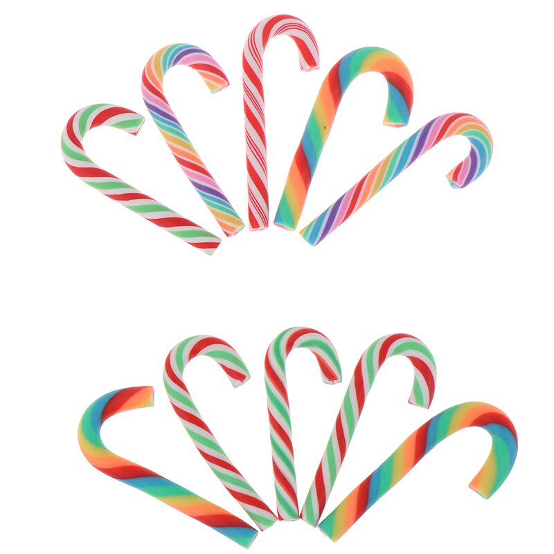 6Pcs/10pcs Christmas Canes Christmas Tree Decorations For Home Party Year Christmas Candy Cane Hanging Ornaments