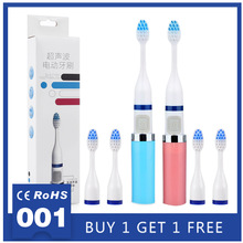 Electric Toothbrush buy one get one Waterproof Sonic Toothbrush Portable Travel Toothbrush with Replaced Heads Oral Care