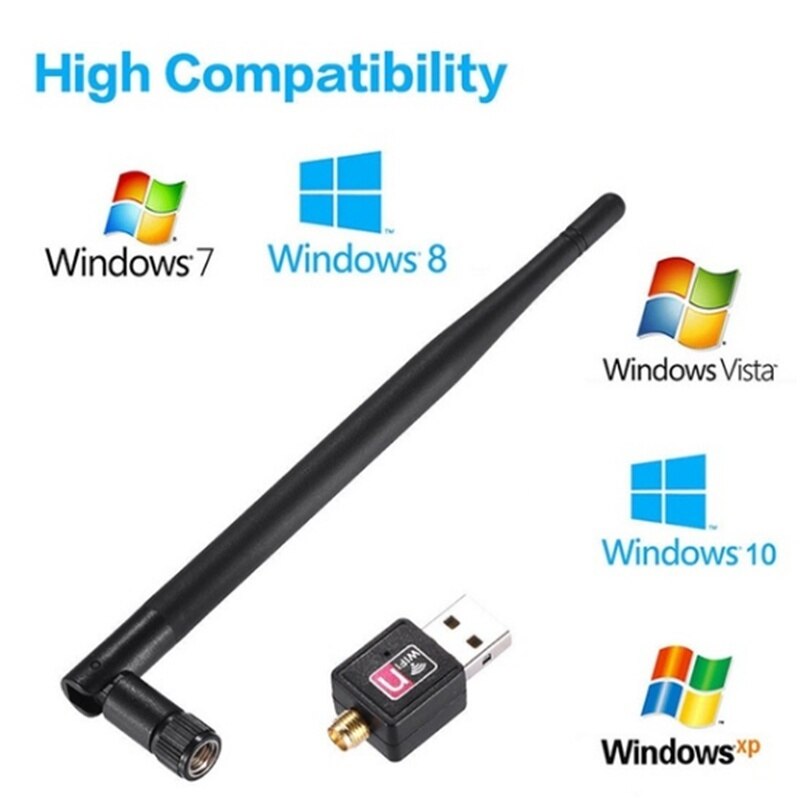 600/900Mbps Wireless USB WiFi Adapter Dongle Network LAN Card 802.11b/g/n w/ Antenna