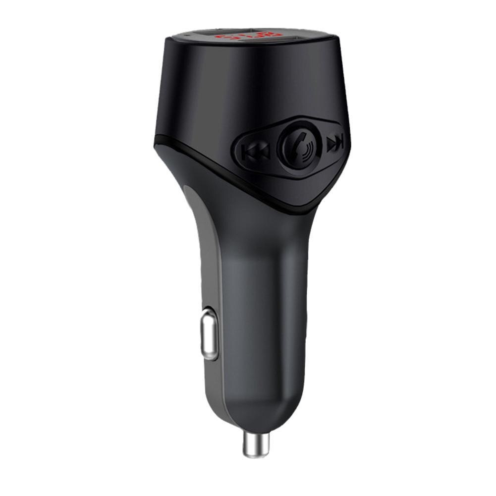 Car Mp3 Multifunctional C5 Bluetooth Player Bluetooth Car disk Hands-free Dual Charger playback USB3.1A charging/U 5.0 Blue D0Y6: black