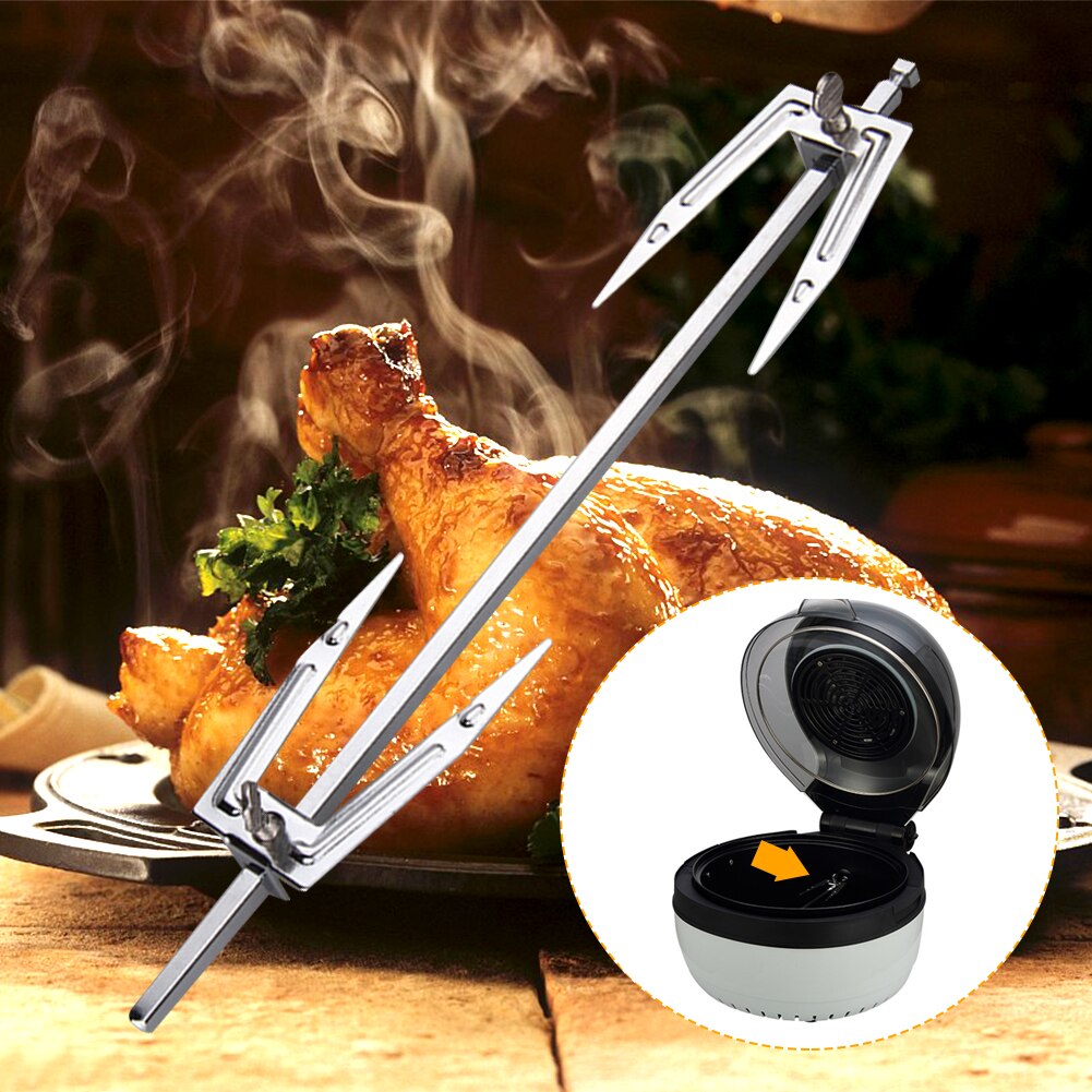 Tool Bbq Gebraden Kip Vork Rvs Zilver Grill Roterende Lucht Friteuse Accessoires Keuken Benodigdheden Voor Breko AF506E AF506M