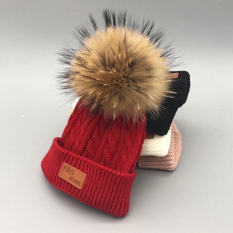 bonnet enfant skullies beanies for kids winter hats children kids boys girls fur pompom skullies beanies for kids pompom hat
