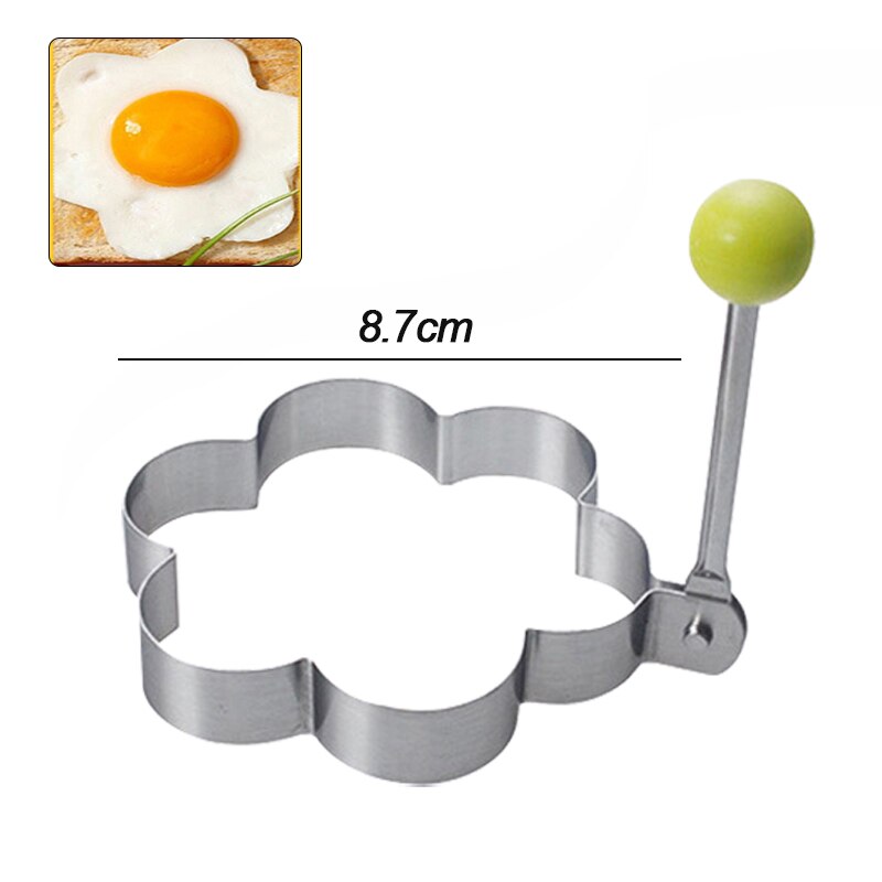 Funny Silicone Egg Rings Nonstick Omelette Egg Mold For DIY Breakfast Egg Fried Pancake Molds Rabbit Skull Kitchen Tools: Flower