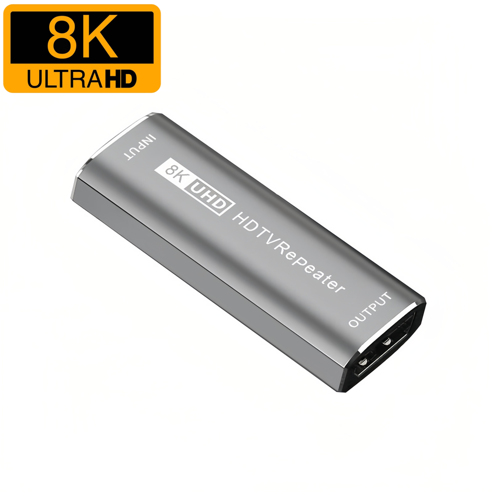 8K HDMI Extender Amplifier 8K 4K@60Hz UHD 4K HDMI Repeater HDMI 2.1 Signal Booster Adapter Up to 25M Female to Female Adapter: Orange
