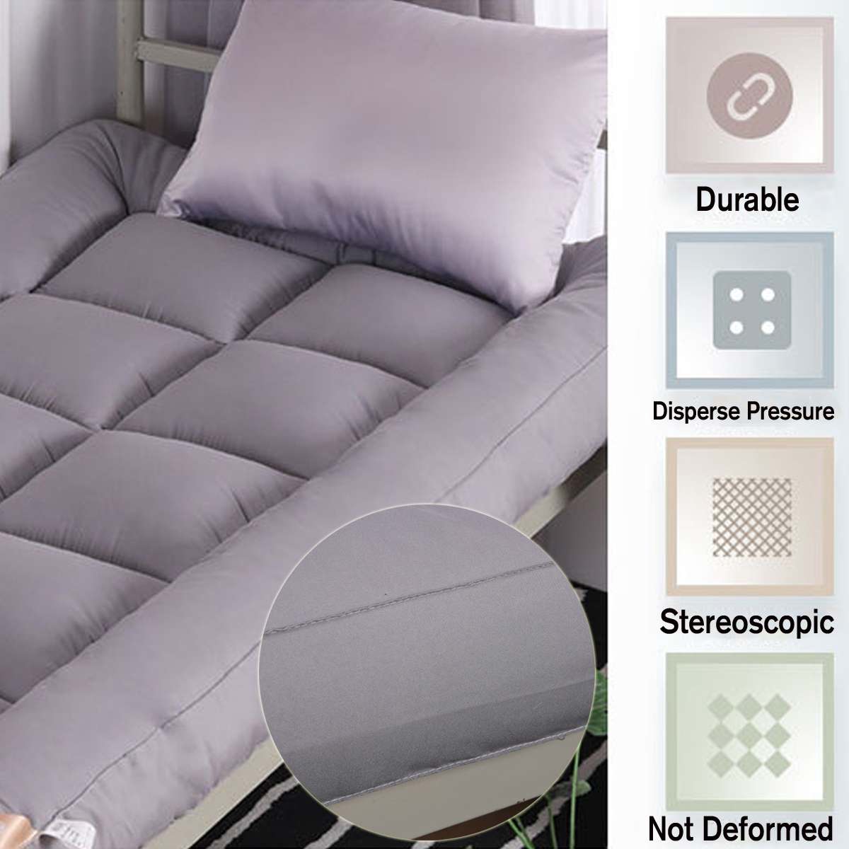 90 x 200cm madras ergonomisk 10cm tykkelse sammenklappelig studerende sovesal madrasser bomuld betræk tatami enkeltseng størrelse