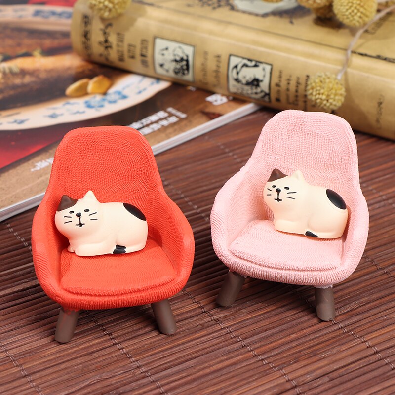 Juego de simulación de silla de sofá pequeño, muebles, modelo de juguetes para decoración de casa de muñecas