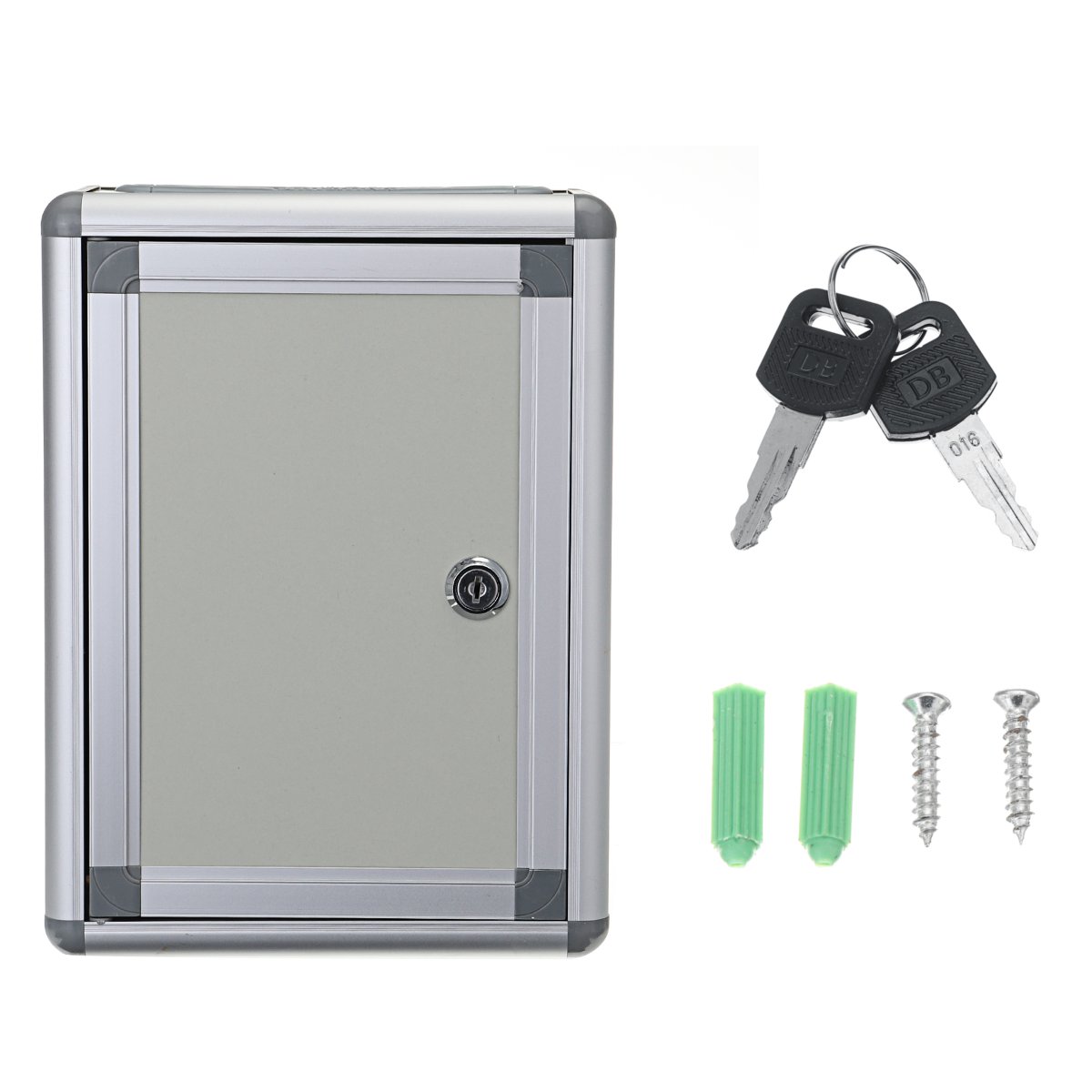 Mailbox Outdoor Security Locking Mailbox Aluminum Alloy Letter Box Suggestion Box Newspaper Mail Letter Holder Rack Garden Decor