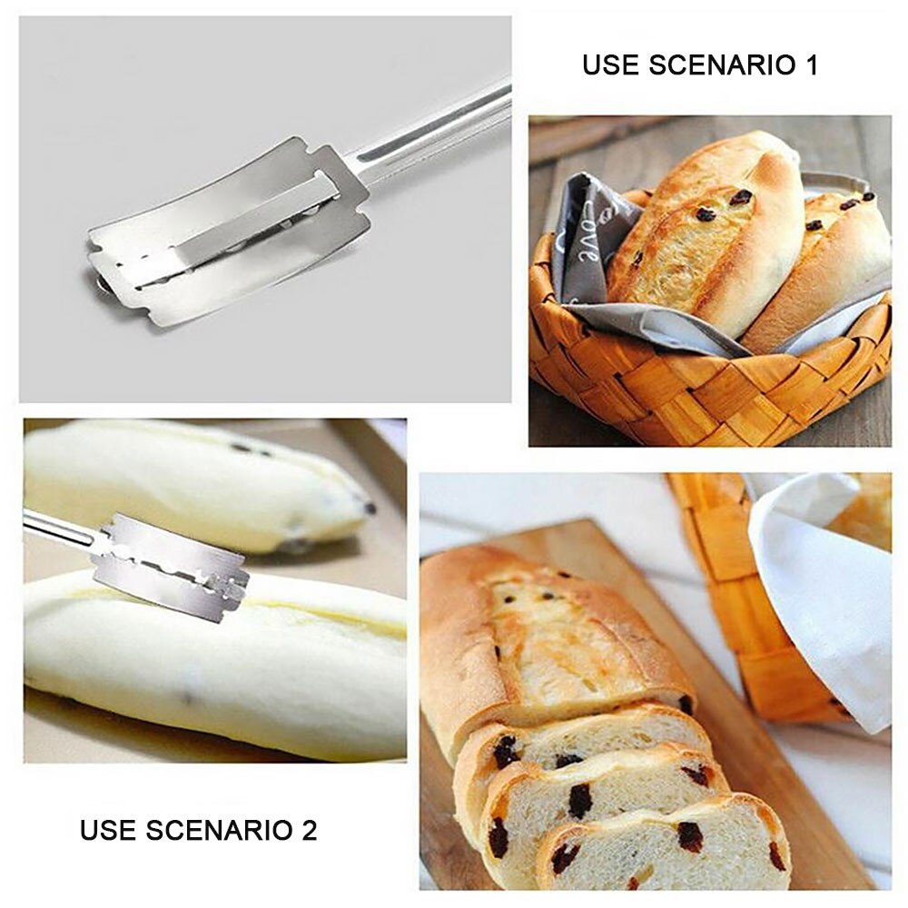 Brødskærer værktøj bageri skraber brødkniv / skiver / klipper dej brød skåret lam med klinger og dæk bagværk
