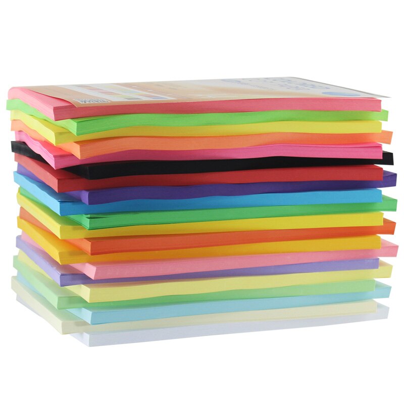 Multi-color Marie A4 color copy printing paper origami paper 80g children handmade paper 100pcs/lot