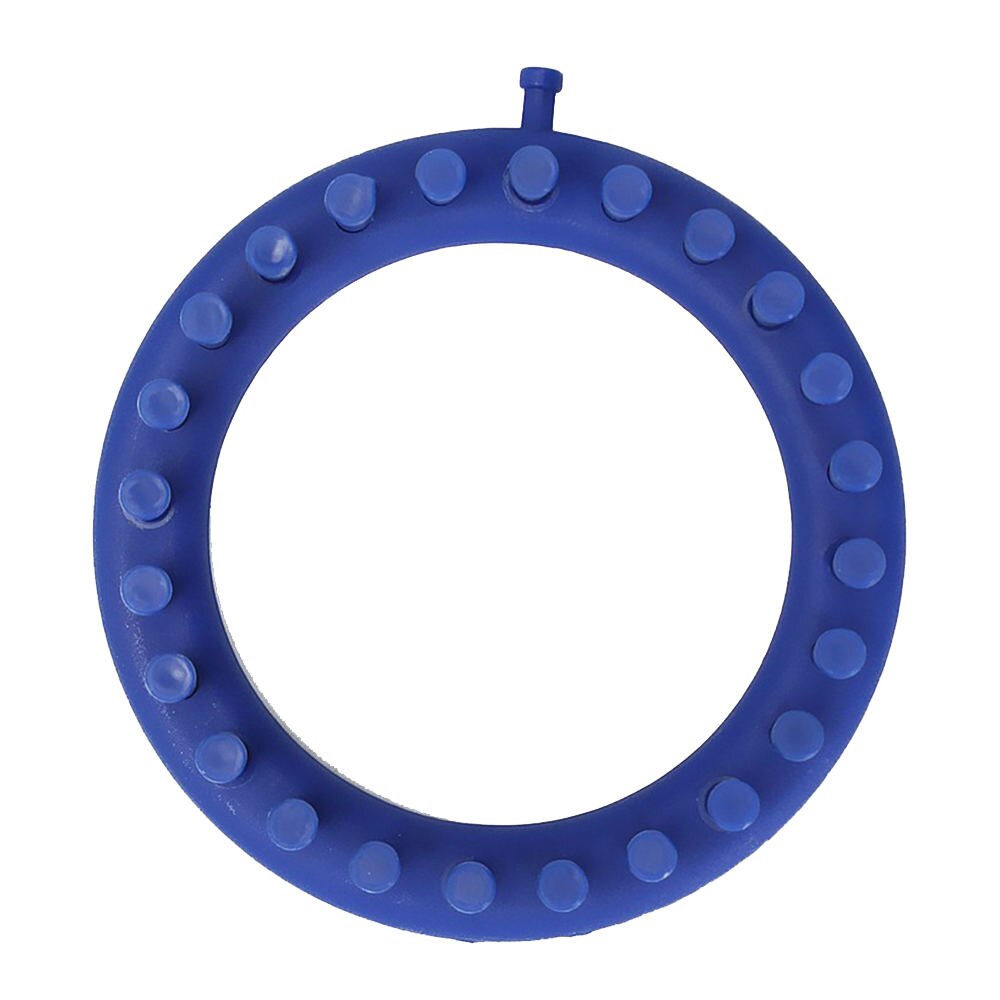 Tricô tear plástico tampa redonda ferramentas de tecelagem chapéu cachecol cachecol makeryarn agulha tear tricô crochê ferramentas de costura: Azul