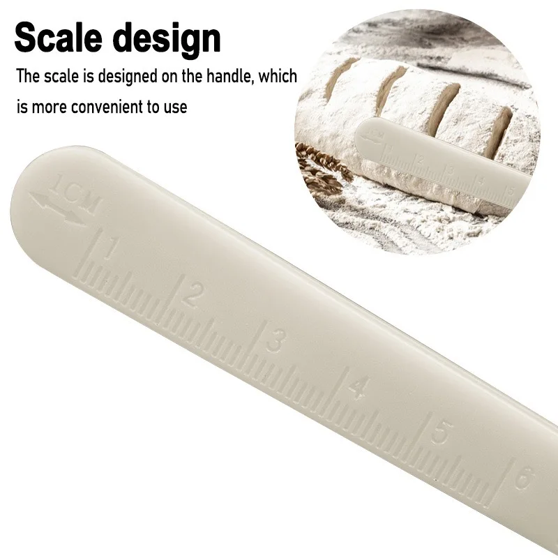 Cortador de pan, cuchillas de pan francés, cuchillo para tallar, utensilios de cocina, accesorio para hornear, herramientas de pastelería para cortar pan estampado