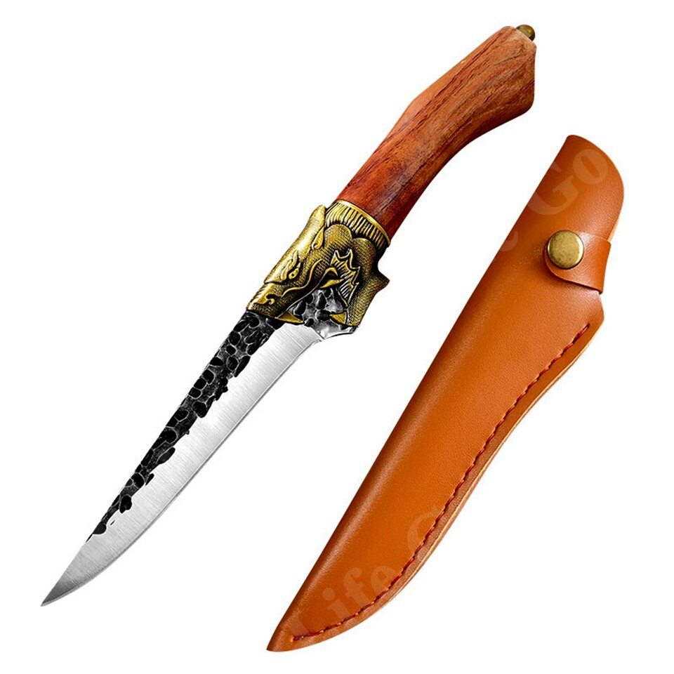 Forged Boning Knife Butcher Knife Set Knives Kitchen High Carbon Damascus Stainless Steel Meat Cleaver Slicing Cooking Tools: Knife B