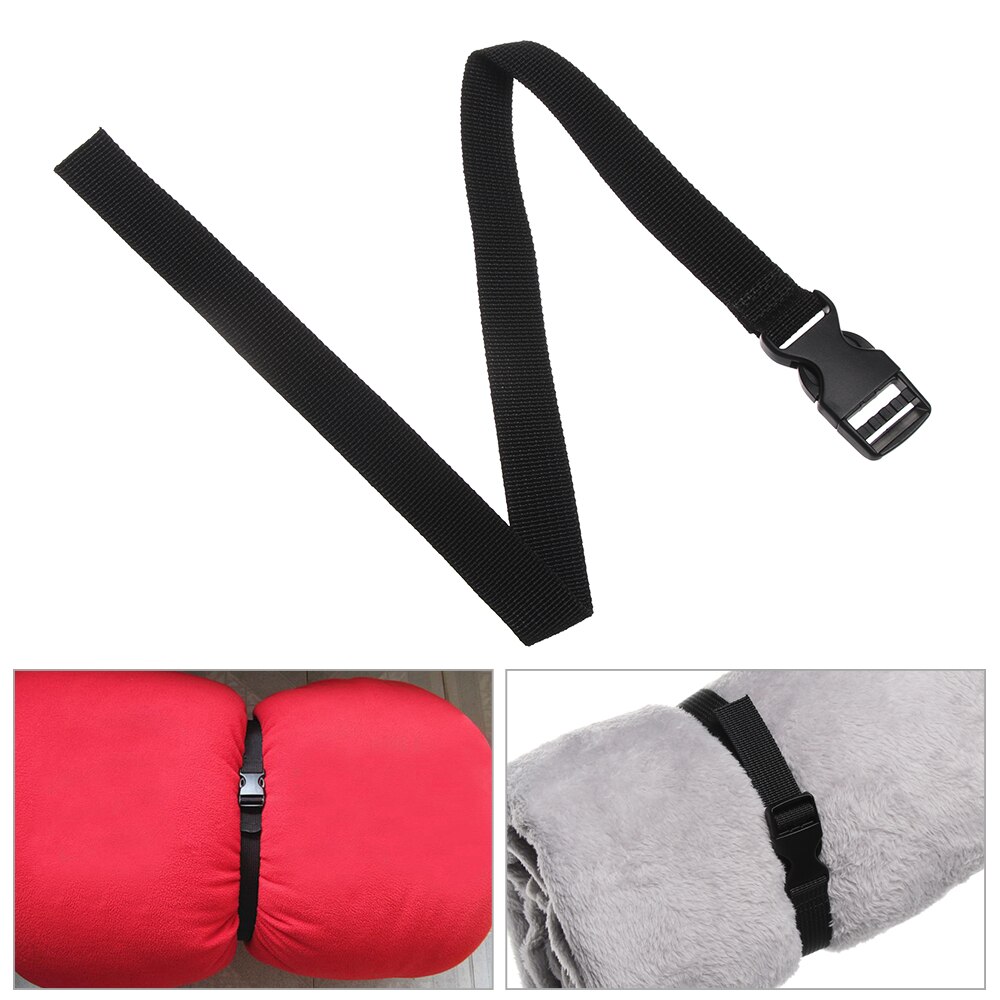 1PC Durable noir Nylon voyage attaché Cargo cravate libération boucle serrer ceinture sangle Cam boucle voyage attaché Kits extérieur Camping outil