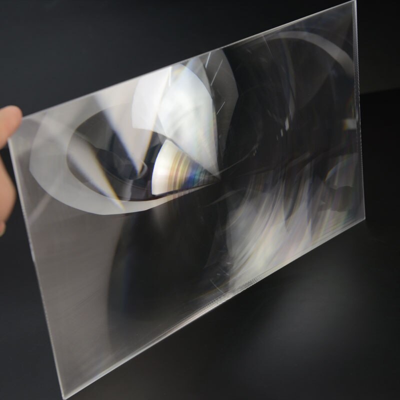 Stor 400 x 300mm optisk pmma plast sol fresnel lins brännvidd projektor plan förstoringsglas, sol cncentrator lins 1pc