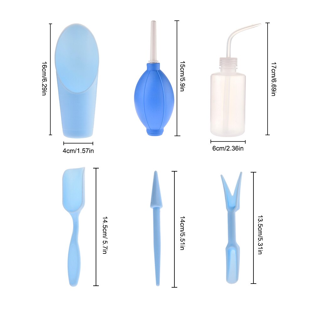 6 PCS Mini Garden Planter Kit DIY Hand Tools Set Succulent Plant Planting Kit Miniature Garden Plants Bucket Shovel Tools