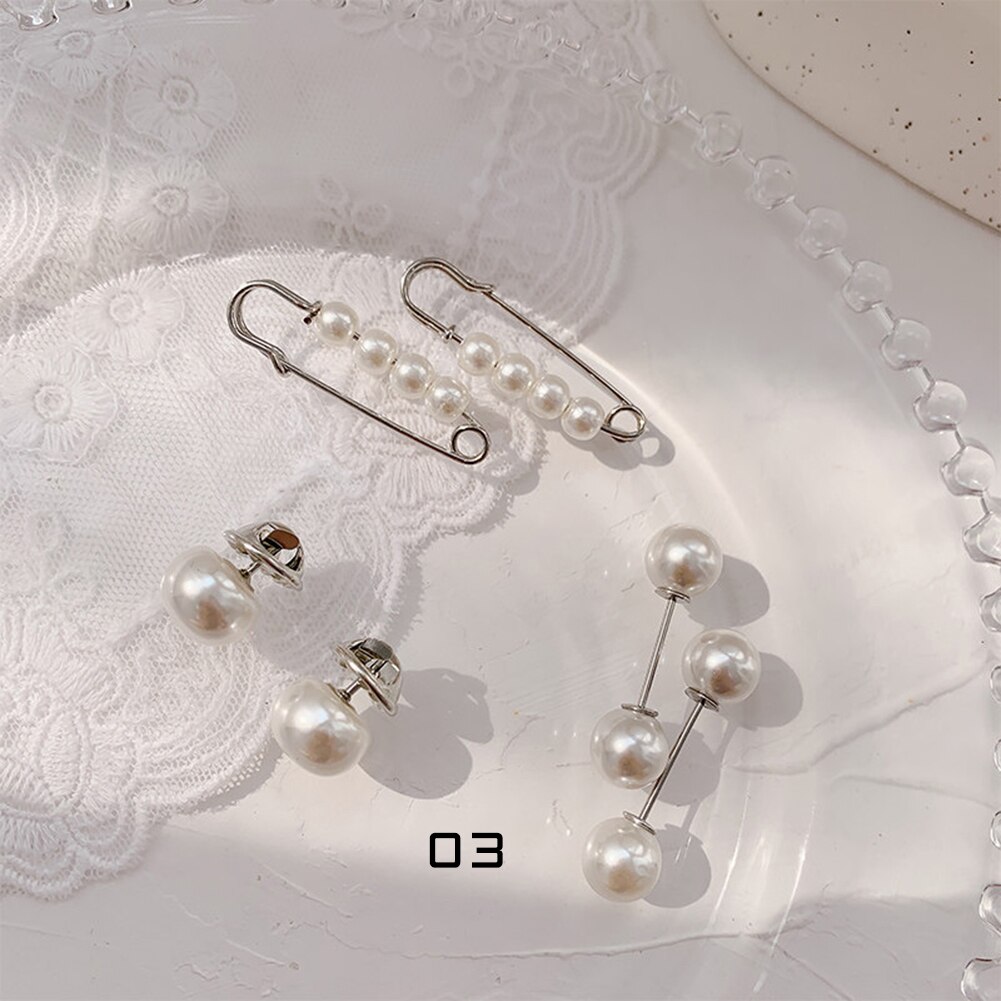 Grote Kralen Mode Broche Hoofddoek Shawl Sjaal Lady Moslim Sjaal Hijab Clips Parel Sjaal Broche Pin: 03