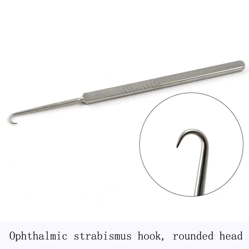 Ophthalmology strabismus hook strabismus pull hook eye pull hook with hole without hole round head flat head pull hook: Light Blue