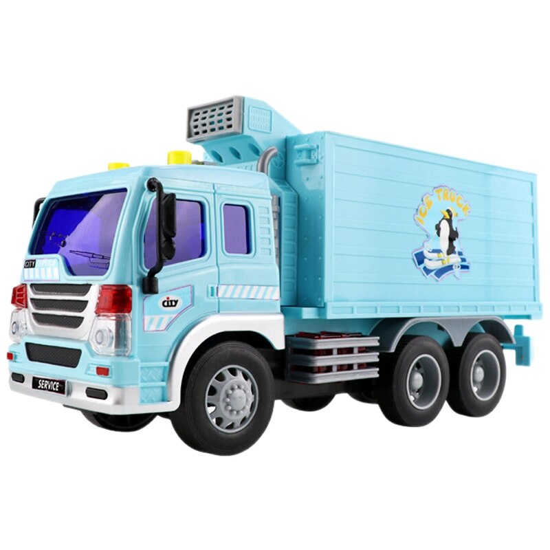 Wenyi container lastbil fryser lastbil transport lastbil udvidelse lastbil lyd og let legetøj inerti engineering køretøj: Default Title