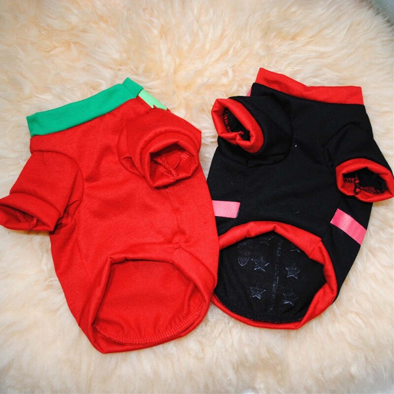Roupas para animais de estimação roupas de algodão t camisa filhote de cachorro traje para cães pequenos desenhos animados t camisa para filhote de cachorro