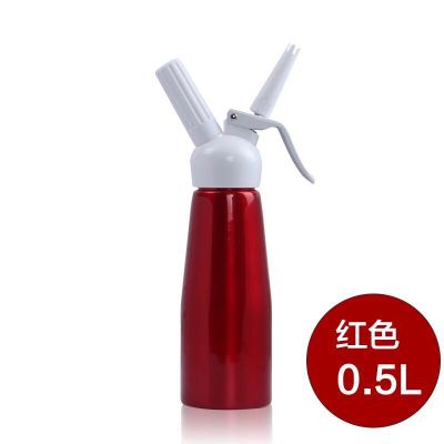 500ml krempistoler aluminium kremskummer rustfritt stål krem emalje vase nitrogen sifon flaske midtdeler dessertbrett: Rød 500ml