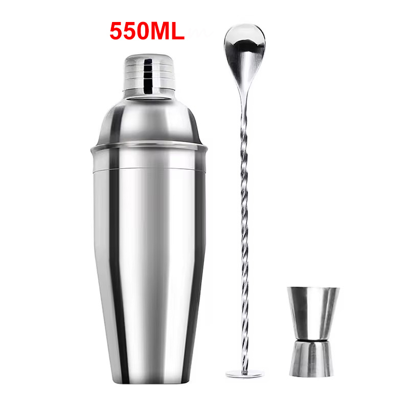 3/6 Stück Cocktail Shaker Edelstahl Barkeeper Tools Margarita Mixer Drink Shaker Martini Sharker Barkeeper Kit: Black
