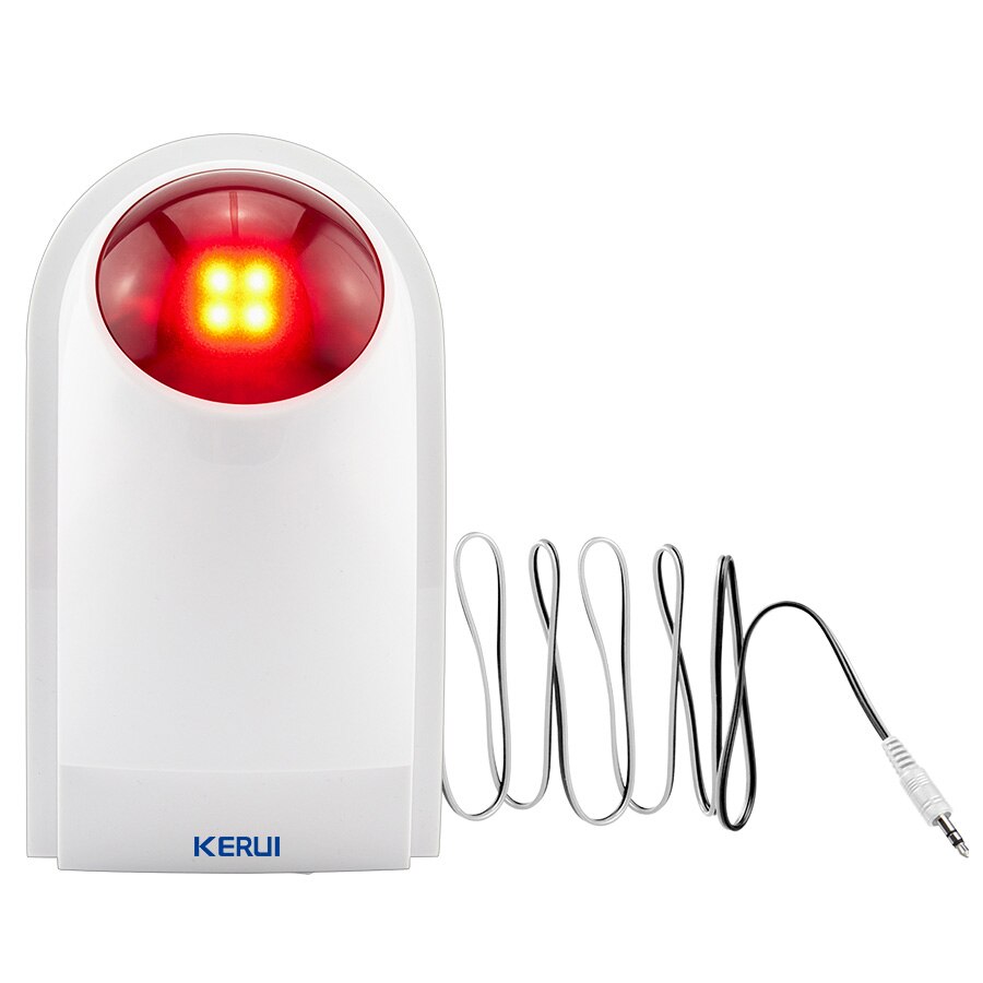 Kerui hjemmealarm kablet utendørs strobe blitssirene til gsm wifi hjemmehus innbruddsalarm trådløst alarmsystem