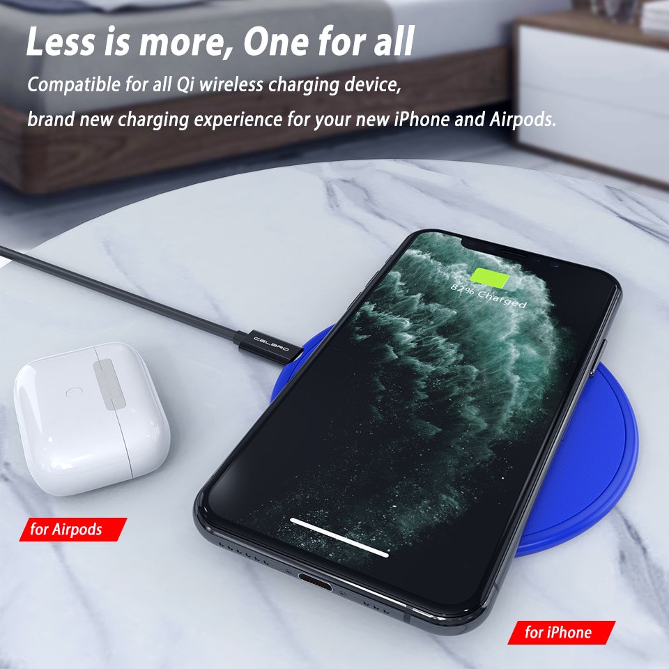 10W Qi Draadloze Oplader Draadloze Telefoon Lading Pad Quick Charge Pad Mobiele Telefoon Oplader voor iPhone 11 Pro Max xiaomi Note 10 Pro