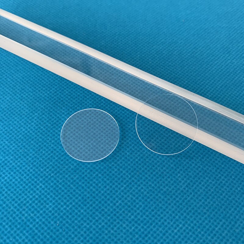 3pcs JGS2 25*2.0mm Fused Silica Window Quartz Glass Disk