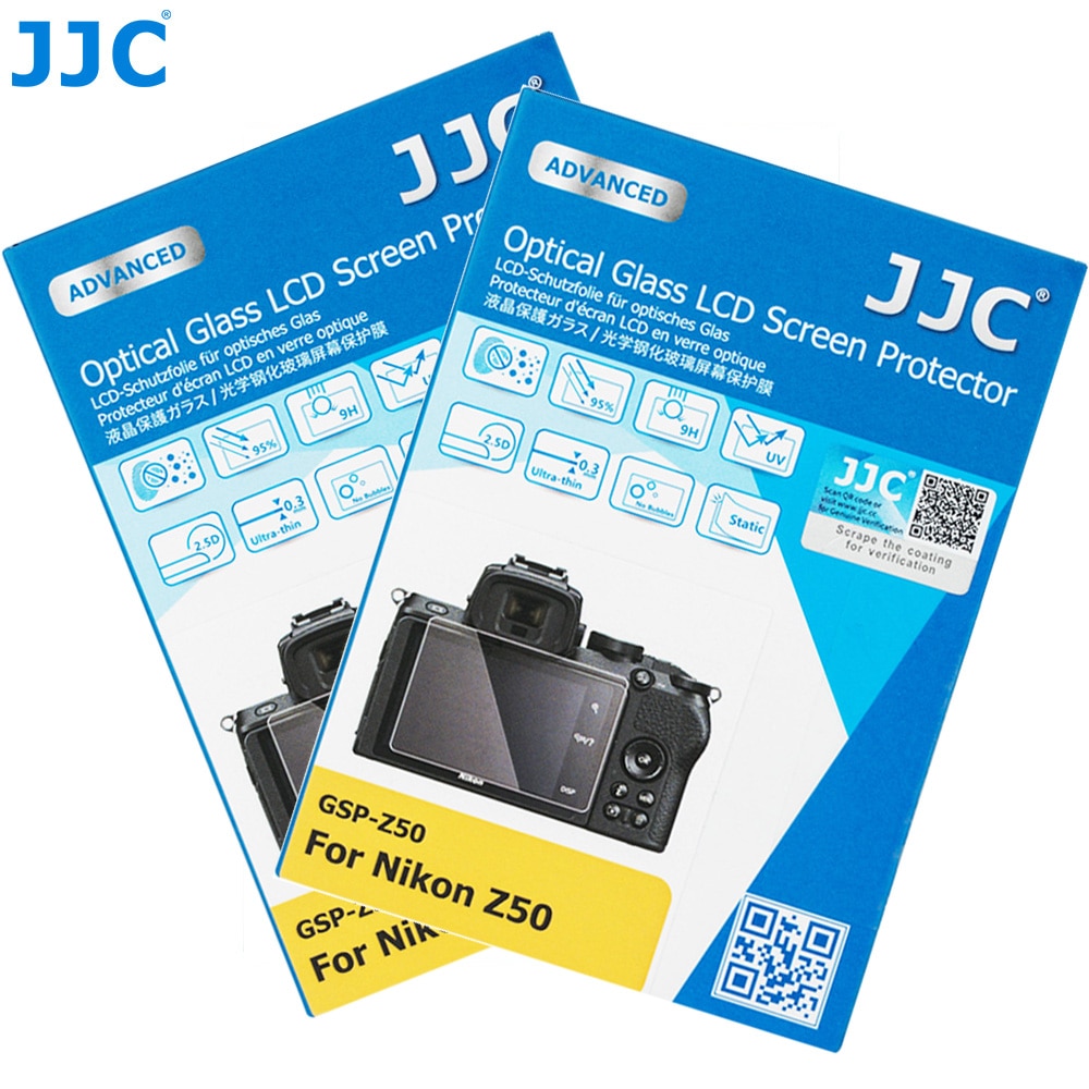 Jjc 2 Stuks Lcd Screen Protector Glas Film Voor Nikon Z50 Z 50 Mirrorless Camera Display Cover 0.01 &quot;Ultra-Dunne 2.5D Ronde Randen