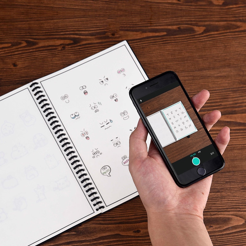 Elfinbook 2 pour ordinateur portable effaçable et réutilisable, bloc-notes effaçable avec stylet vague nuage, directe