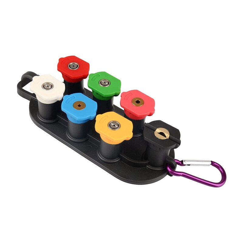 Pressure Washer Tips Set Of 7 With Nozzle Holder, Power Washer Nozzle Tips For Foam Cannon, 1/4 Inch Quick Connect: Default Title