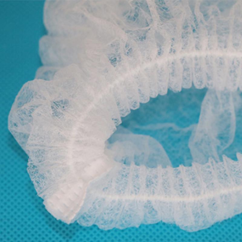 100Pcs Disposable Salon Hair Hat Anti Dust Net Bouffant Cap Non-Woven Head Cover Hat Elastic Cleaning Hair Protect Hat