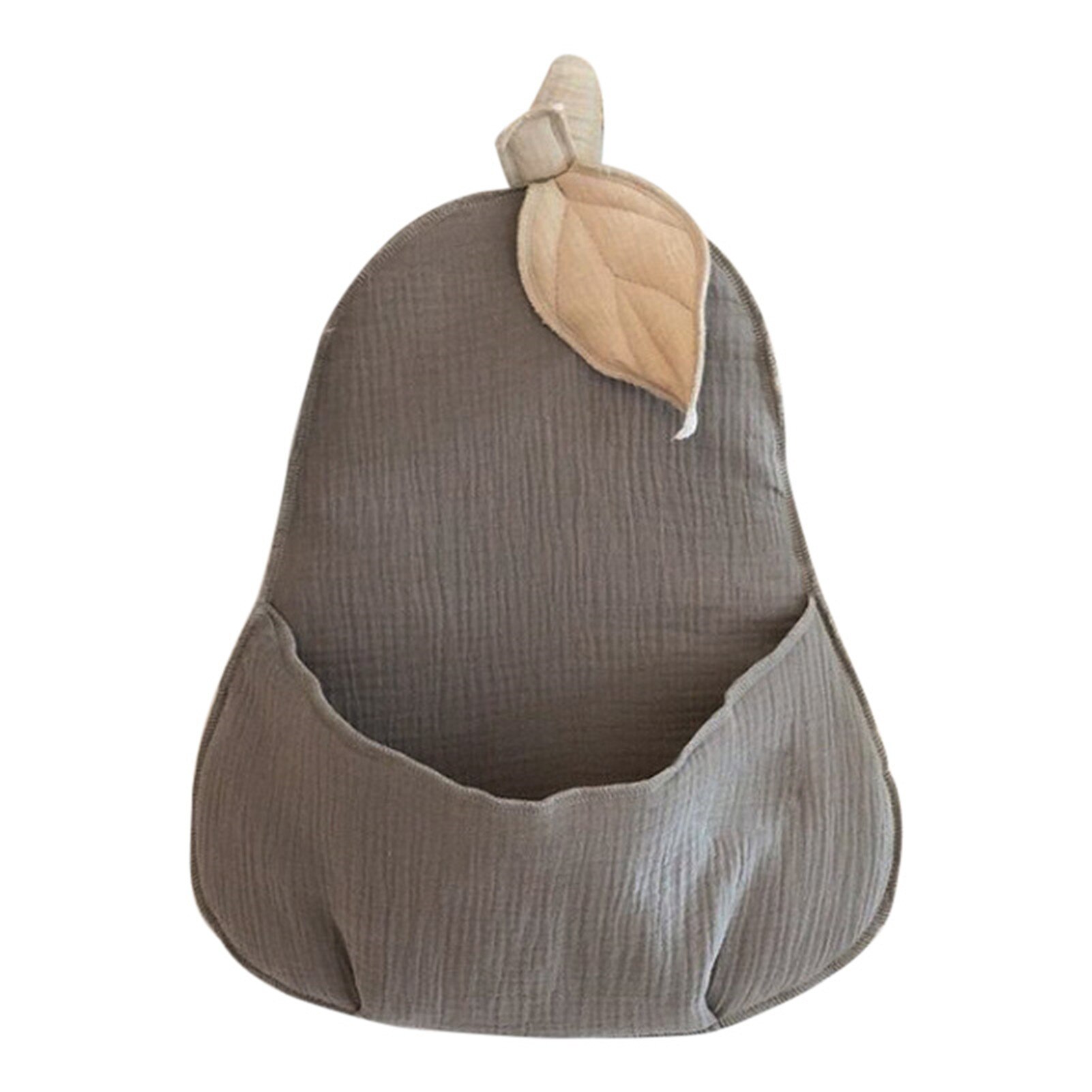 Nordic Style Pear Shape Storage Bag Fruit Organizer Wicker Organizer Cotton Bag Wall Decor Baby Room Nursery Decoration: Gray