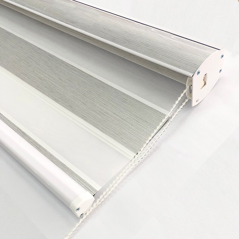 European sytle double roller blinds zebra blinds china factory with 100% blackout custom made blind window size: TC08-2 grey