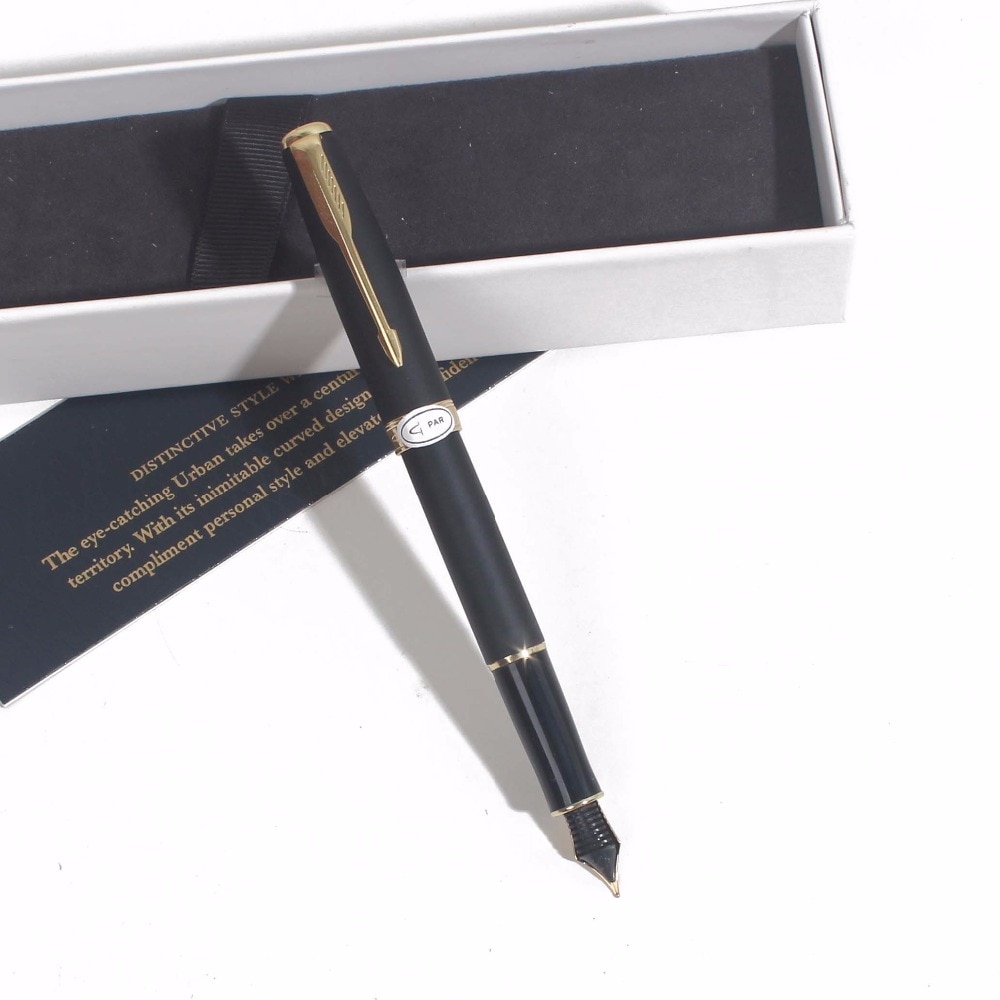 Sonneting Fountain pen metal office school pen Classic gold black gold clip pen with box black pen