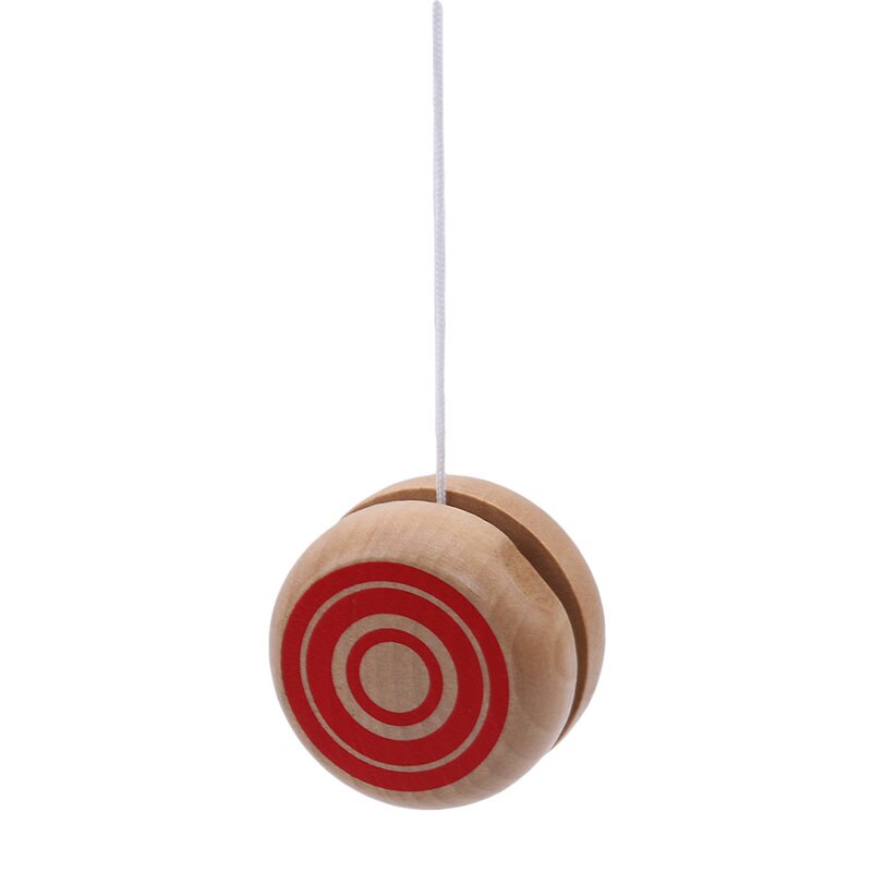 1pc børn tromleformet yoyo legetøj træmateriale yo yo bolde træ yo-yo legetøj til børn