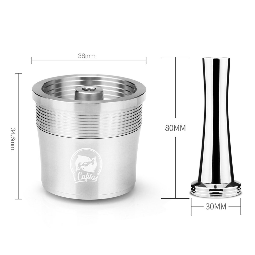 Rustfritt stål påfyllbar kaffekapsel filter filter drypper tukle kompatibel med illy kaffemaskin cn (opprinnelse)
