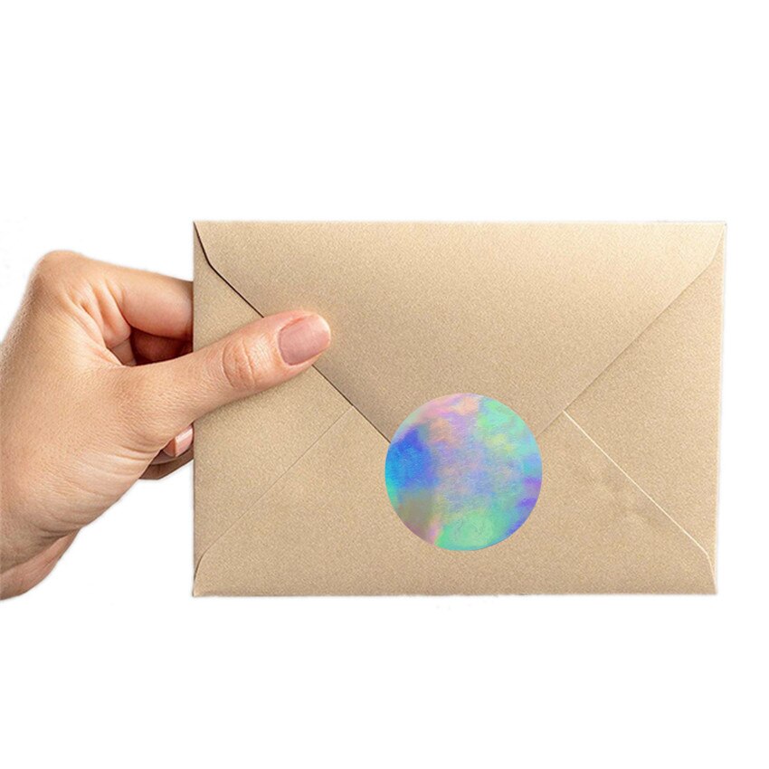 Etiquetas adhesivas redondas de puntos coloridos para niños, pegatinas de decoración grabables, pegatinas de papelería para embalaje de de recompensa para profesores, 100-500 Uds.
