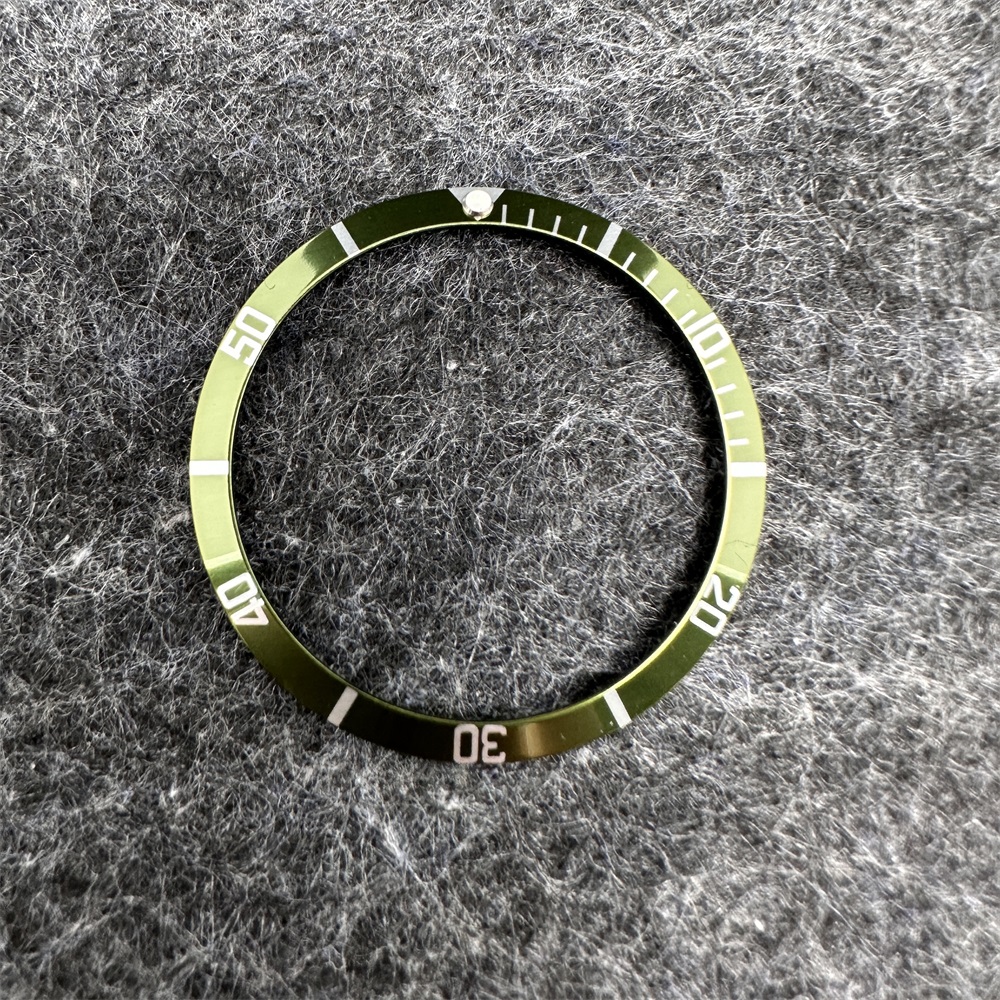 Bisel de reloj Retro de 36,5mm, hoja de aluminio, accesorios para reloj de hombre, piezas de reparación de relojes de 30,7mm-36,5mm: Grey