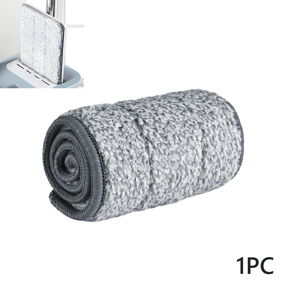 Rengøringsmopper gulvmoppe til hjemmet mikrofiber vådmoppe med spand klud flad klemmespray badeværelse køkken ren fri håndspin: Kun 1 moppepuder
