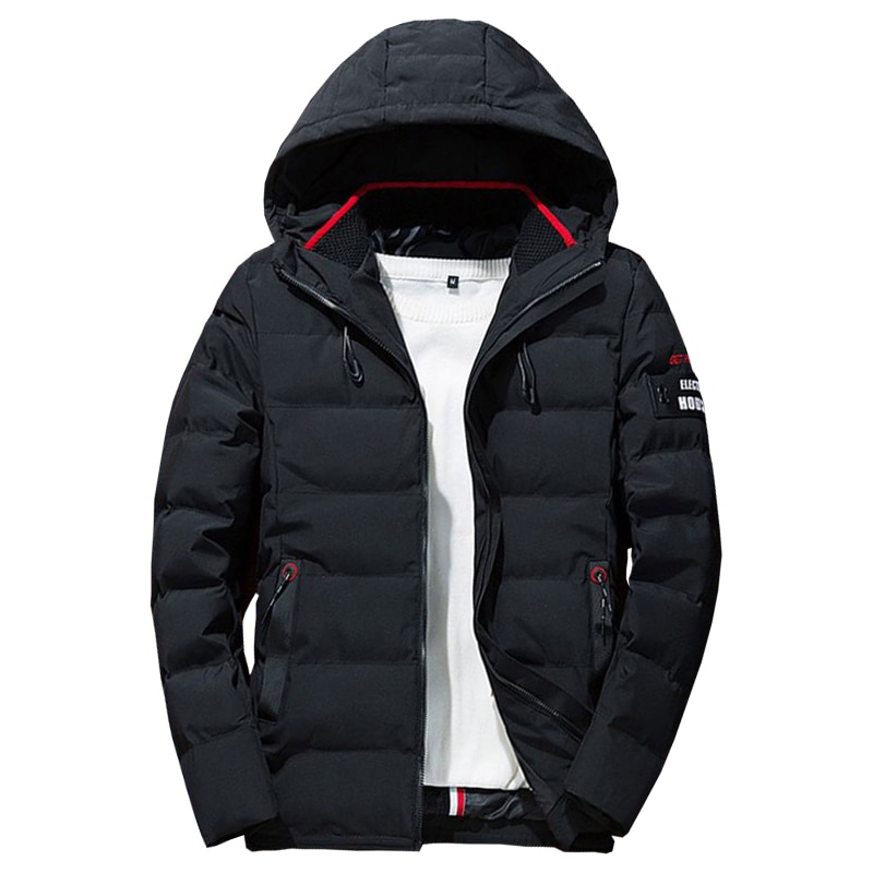 Vinterjacka för män casual parkas ytterkläder vattentät tjockare varm huvjacka ytterkläder plus storlek 3xl 4xl 5xl